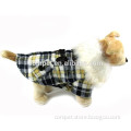 Dog Garment Western Style Fur Collar Plaid Dog Coat